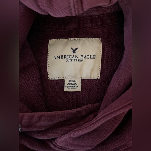 Men’s American Eagle hoodie sweatshirt - burgundy - Picture 2 of 6